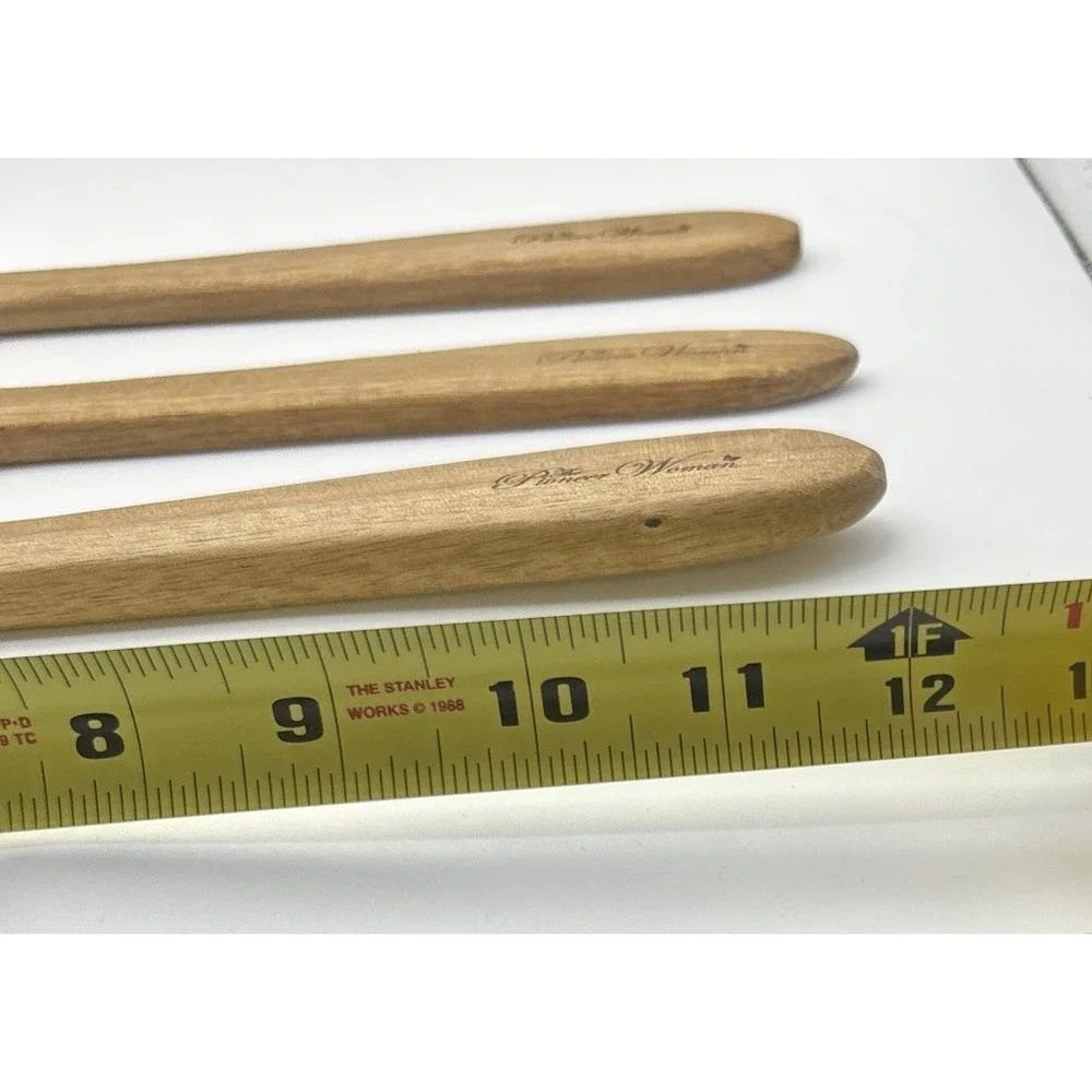 Pioneer Woman ~ Three (3) Piece ~ Wooden‎ Utensils ~ Spoon ~ Turner ~ Serving